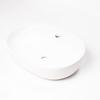 Dritto countertop washbasin 51.5X39 CM oval with tap hole white