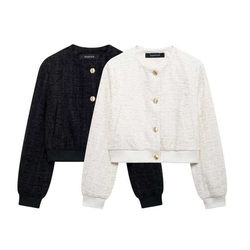 Kaslead New Arrival Women's Clothing Fashion Style Stylish Simple and Versatile Texture Pilot Jacket 3046329