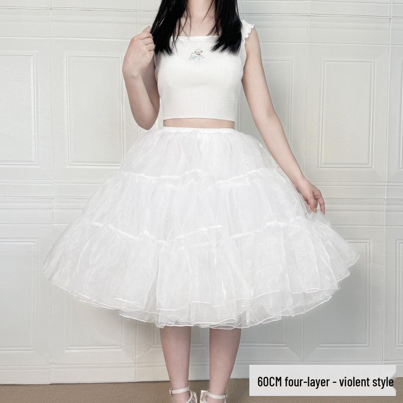 Violent Carmen Lolita Soft Girl Midilanger Petticoat-Rock