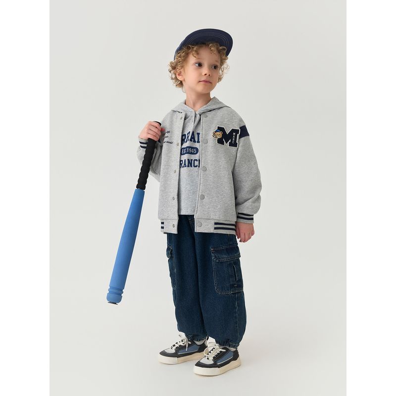 Mark Jenny Boys' Retro College Baseball Jacket Baby Jacket 2026 Spring New Style 551155
