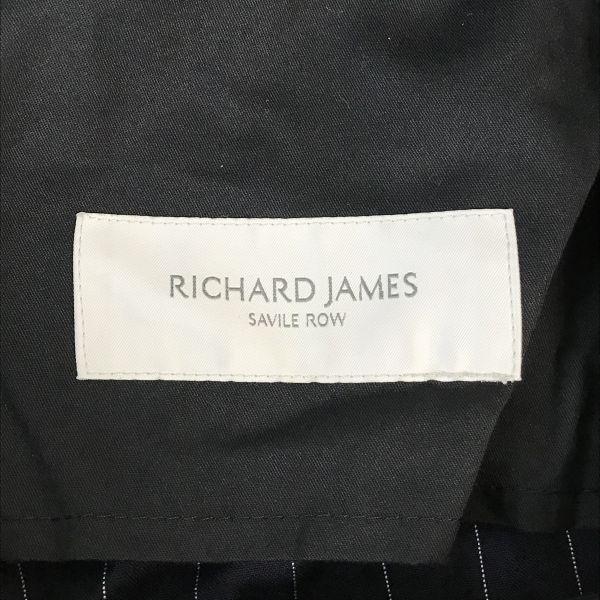 Richard James Savile Row Stripe Slacks Pants Size 38 Inseam 74cm Navy White(USED)