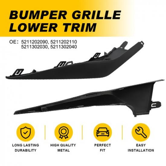 Fit For - Toyota Corolla SE Front Bumper Grille Lower Trim Molding 2pcs