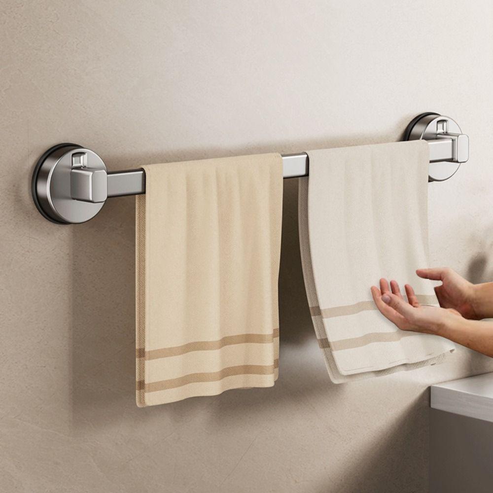 Wall-mounted Towel Rack Suction Cup Towel Hanging Holder New Bath Towel Storage Rack  Bathroom