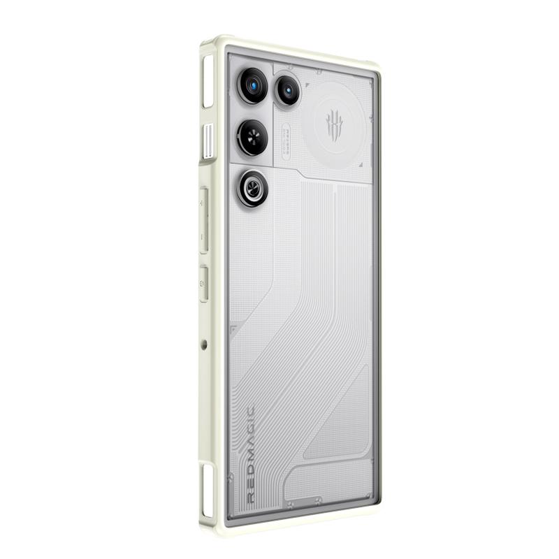 Custodia Magnetica Opaca Semitrasparente Pelle di Pesca per ZTE Nubia RedMagic 11 Air con Protezione Rialzata per Fotocamera e Bordi, Copertura Ibrida Morbida