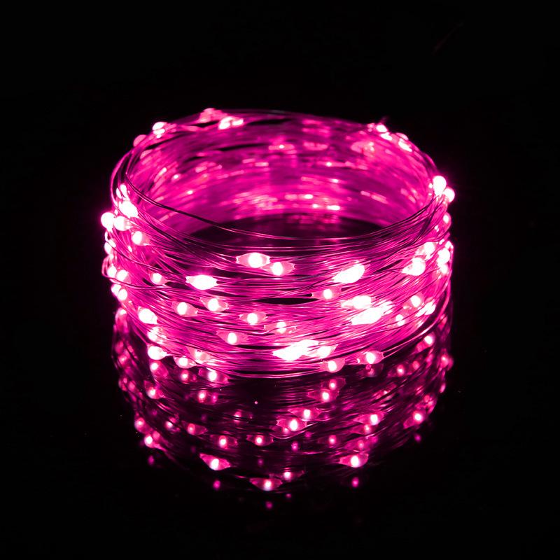 LED Copper Wire Light String with Wave Ball, Battery-Powered, Multifunctional Indoor Decoration Light for Gifts and Lanterns.