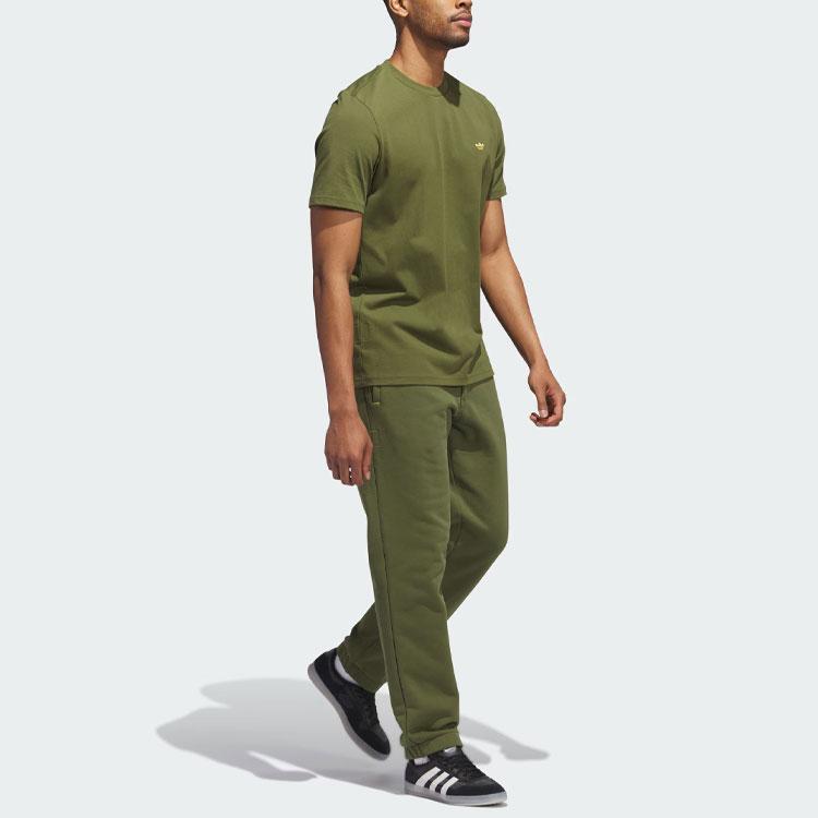 Adidas Originals Heavyweight Shmoofoil Tee Solid Logo Sports Short Sleeve T-Shirt Men Tops Light-Green II5963