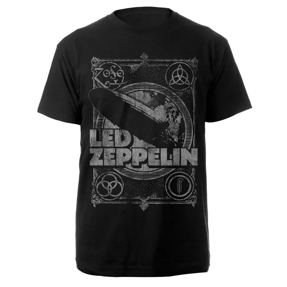 Rock Band Led Zeppelin T-shirt Men and Women Summer Gothic Clothing Fashion Round Neck Short Sleeved Top