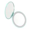 3.5 Inch LED Mirror 1X 10X Magnification Double Sided Makeup Mirror for Home Travel Built In Battery Green