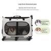 Portable Foldable Pet Carrier for Two Cats with Breathable Design and Large Capacity