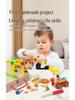 Children's Wooden Toolbox Puzzle: Screw Nut Disassembly Building Blocks with Portable Storage Box