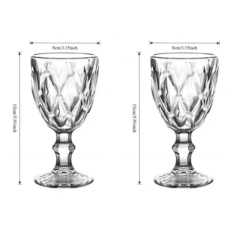 230ml High End Wine Glasses Luxury Cocktail Glass Transparent Whiskey Glass Classic Brandy Beer Glass Cups Party Bar Accessories 2pcs