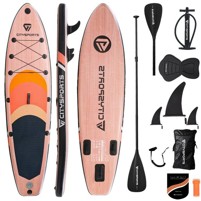 Stand Up Paddle Inflatable-couleur of bois-320 80 15CM-jusqu' 160 kg-Accessoires complets-SUP