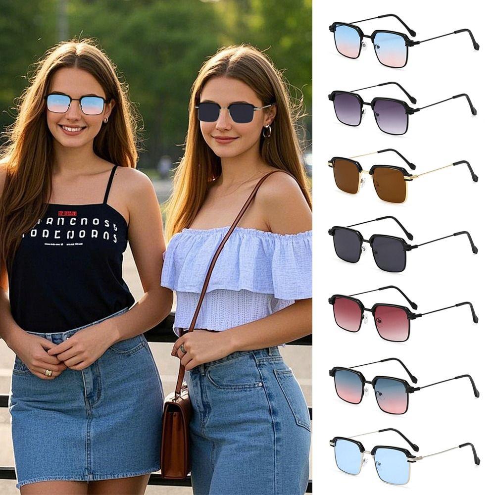 Metal Frame Sunglasses Spring Hinges Shades Eyewear Summer Cycling Eyewear  Photography