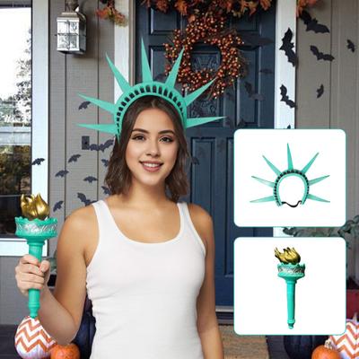 Cosplay Headband Statue of Liberty Crown And Torch Set American Landmark