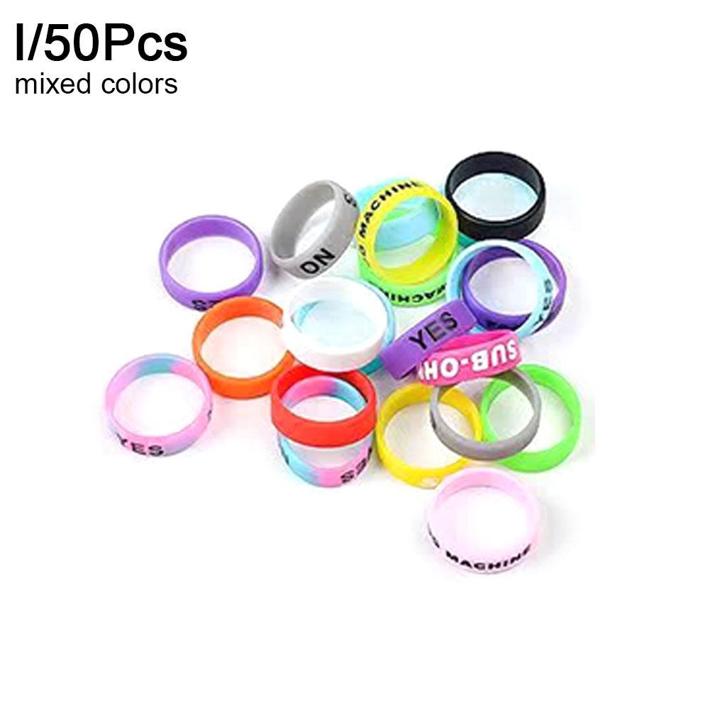 NEW 20/50Pcs Silicone Anti-skid Rod Ring Silicone Stopper Rubber Ring Fishing Rod Handle Protective Case Fishing Accessories