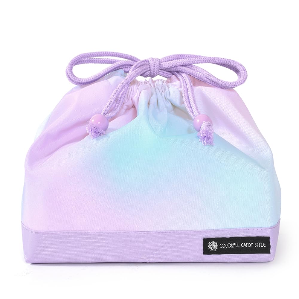 Candy drawstring bag clothes lunch cup aurora entrance NU606300 [Colorful Style] 3-piece set, water-repellent, no-iron (gym bag, bag, bag), color,