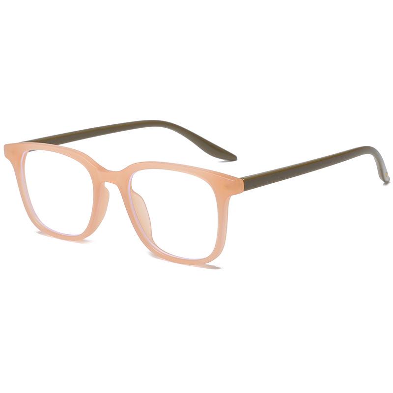 Unisex Ultralight Square Anti-Blue Light Glasses Frame, Non-Prescription with Myopia Lens Option