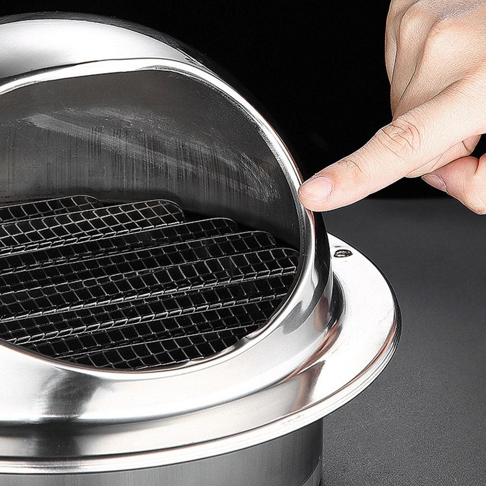 Silver Vent Cap Stainless Steel Windproof Hemispherical
