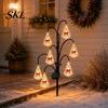 Festive Driveway Lighting Solutions Solar Christmas Tree Stake Lights, Outdoor Waterproof LED Pathway Garden Gifts for Homeowners Lamps Yard