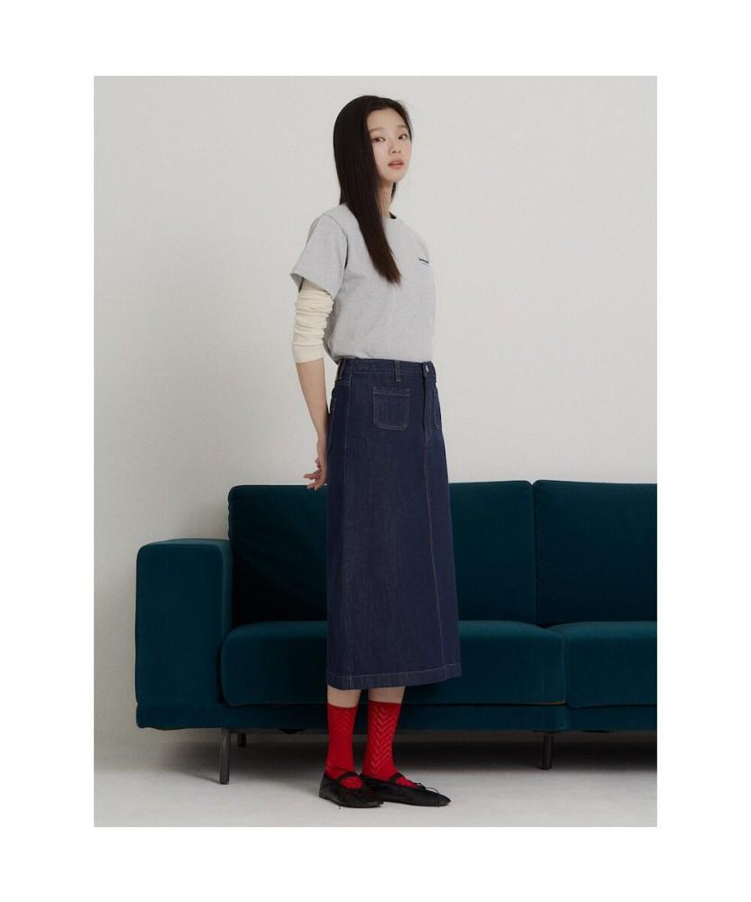 Binpolleidiseu Denim Long Skirt Navy (Bf6227C70R)