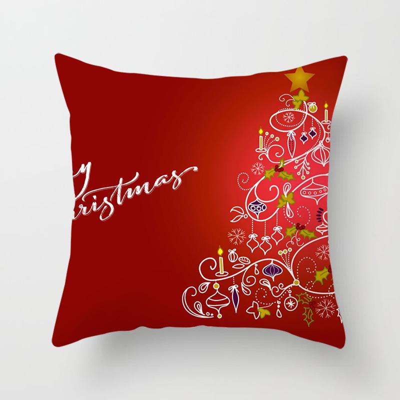 Merry Christmas Throw Pillow Cover Christmas Red Throw Pillow Cover For Sofa Home Decor