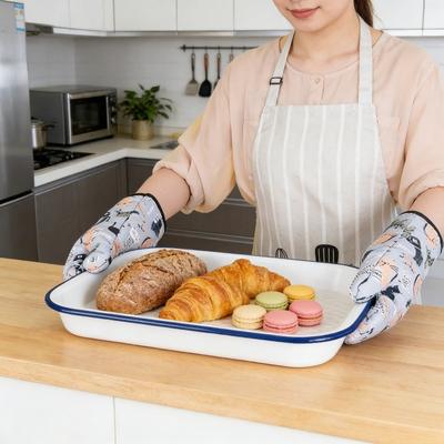1 Stück Extra Dicke Hitzebeständige Mikrowellenofen Handschuhe Hohe Temperatur Küche Backen