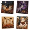 Multi Faceted Bead Painting Halloween Faux Pearl Art DIY Kit, Spooky Cute 3D Beads Crafts Handmade Wall Decor for Adults Beginners, Seasonal