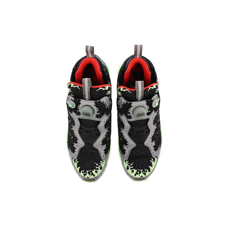 MegaHouse x Reebok Instapump Fury Road Niedrige Freizeitschuhe Herren Schwarz Grün Rot BS7026