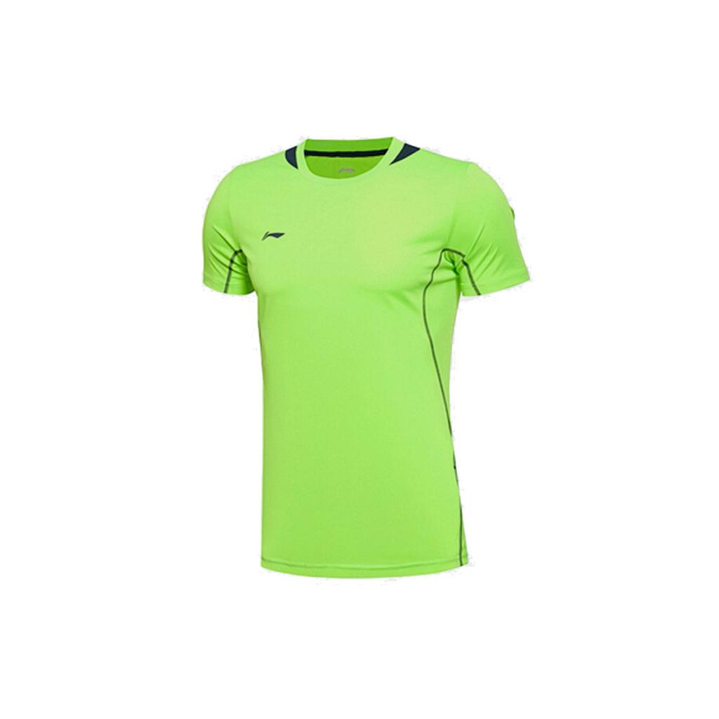Li Ning Football Series Logo Solid Color Training Sports Suit Men Sportswear Fluorescent-Green AATK133-6