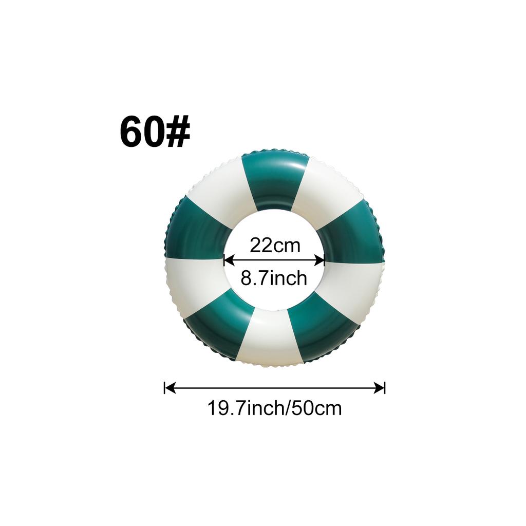 1PC Dark Green Vintage Pool Floats Summer inflatable Swim Ring, Beach and Pool Swim Aid, Beach Toys for Pool Party