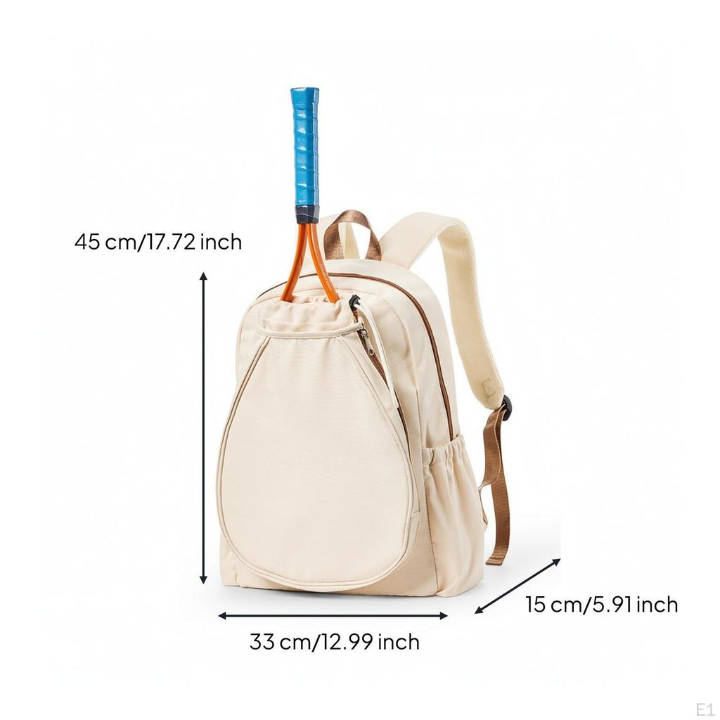 Racket Backpack WaterResistant Tennis Bag DampDry Separation with Shoe