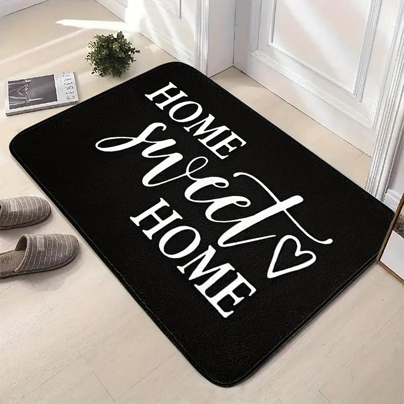 Home Sweet Home Letter Door Mat Non-Slip Floor Mat Washable Decorative Carpet For Home Kitchen Bathroom Front Door Entrance