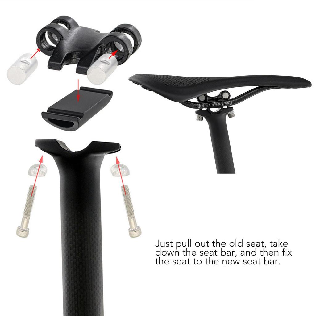 31.6mm Bike Seatpost Tube Carbon Fiber Ultralight Bike Shock Absorber Post for Outdoor Riding