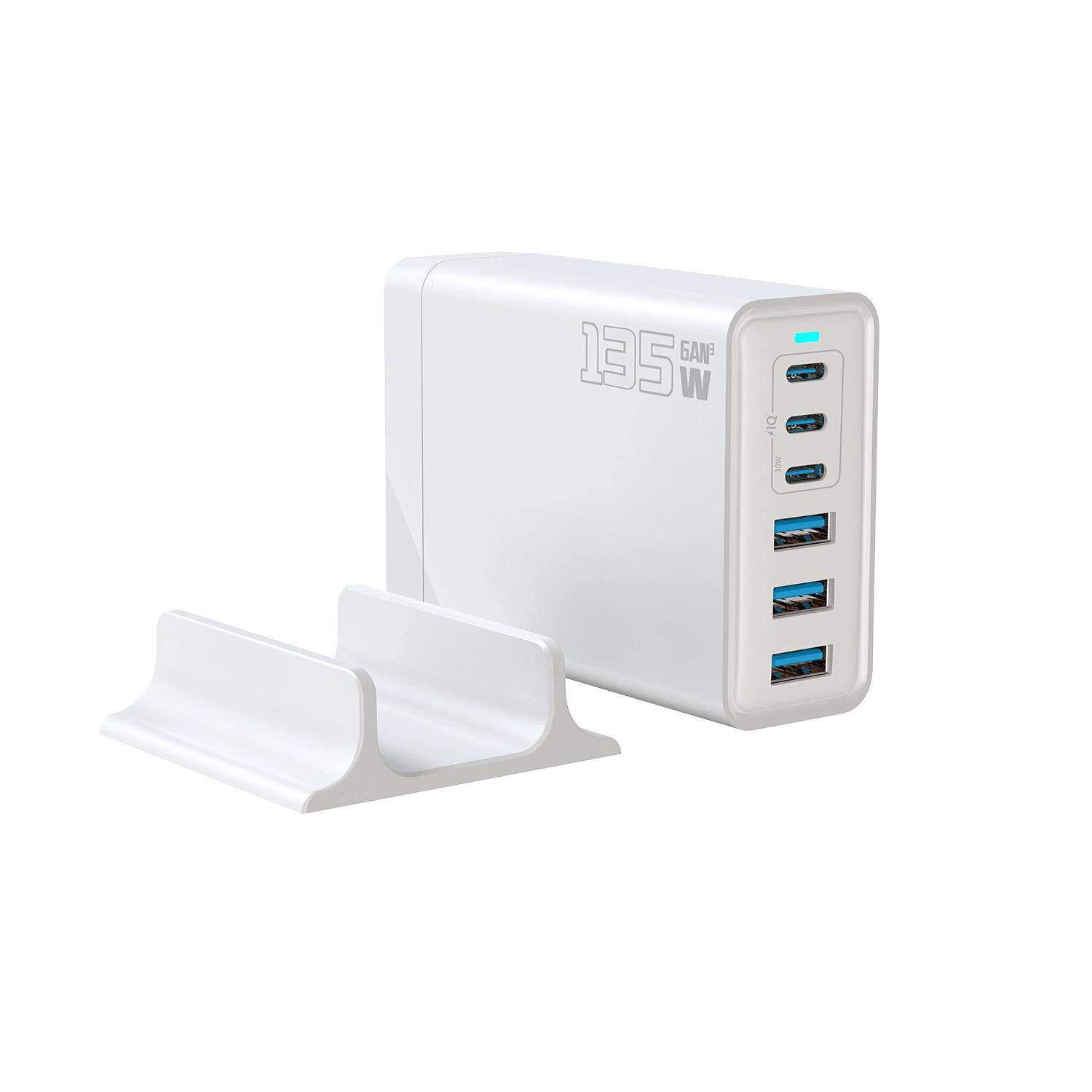 

135 Вт Двухпортовое GaN Зарядное устройство для ноутбука с универсальной сверхбыстрой зарядкой US Standard