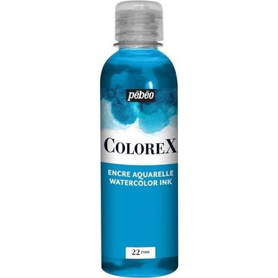 Frasco Tinta - COLOREX - Aguarela - 250ml - Azul Ciano - Artes Gráficas
