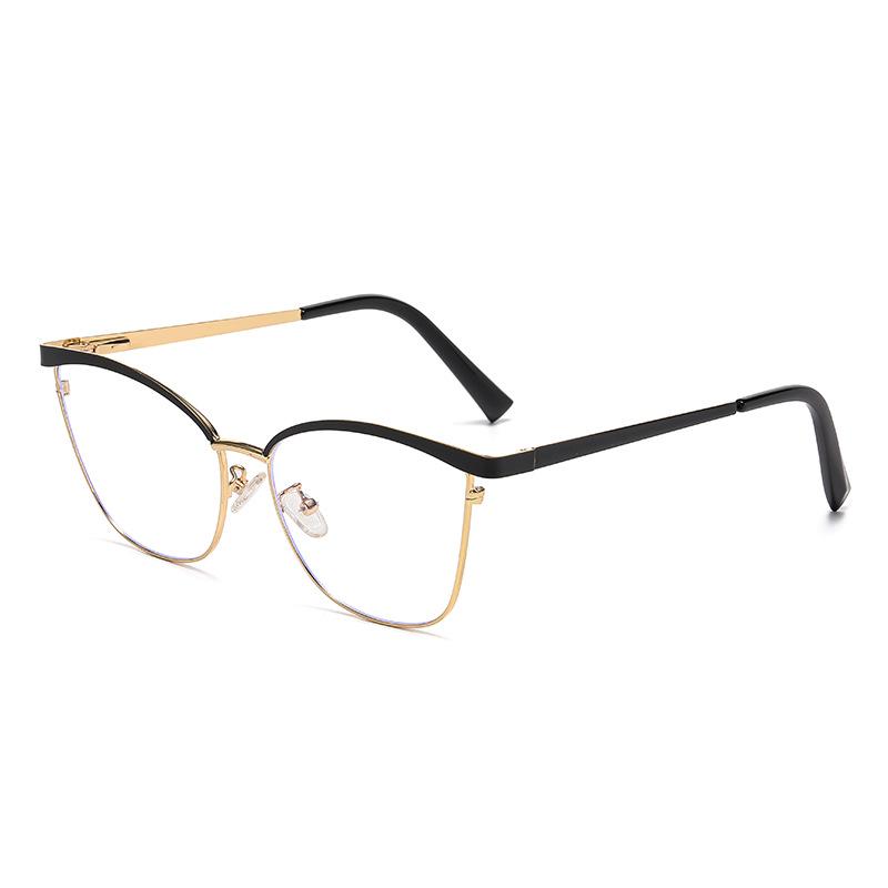 95783 Metal Eyebrow Trendy Anti-Blue Flat Mirror, New Spice Girl Ins Wind Street Shot Glasses Frame