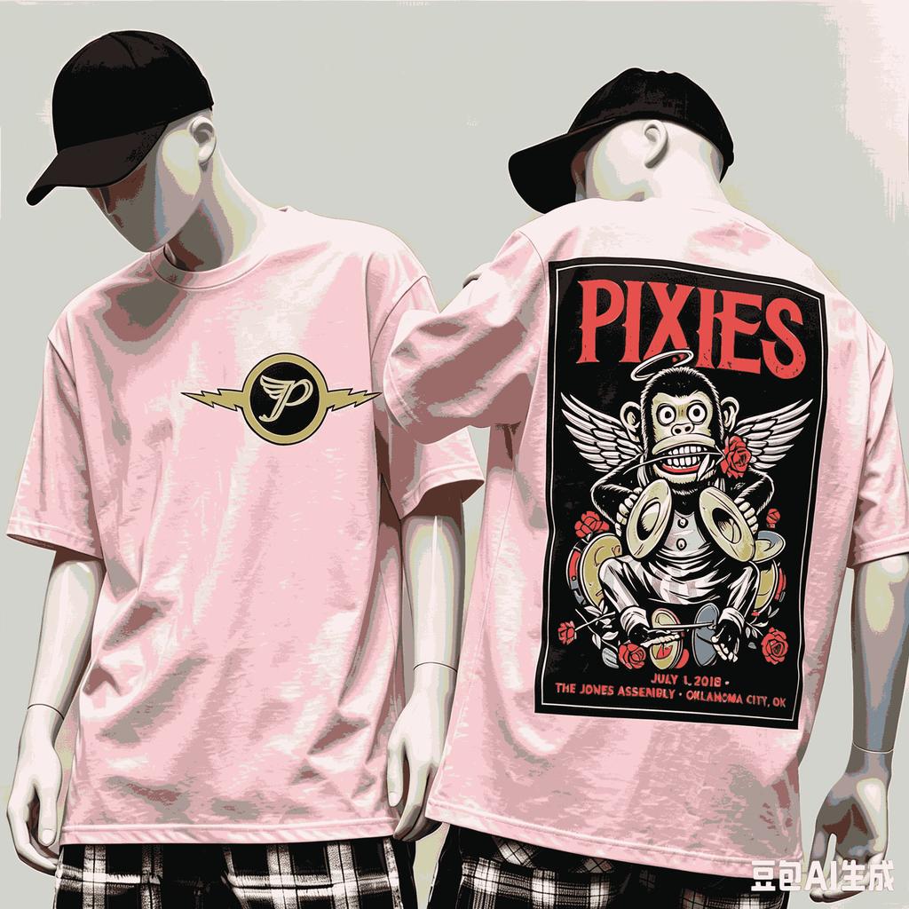 Pixies Für Fan Geschenk T-Shirt Unisex Unisex Harajuku Oversized Unisex Kurzarm Streetwear Hohe Qualität Paare Bequem Klassisch