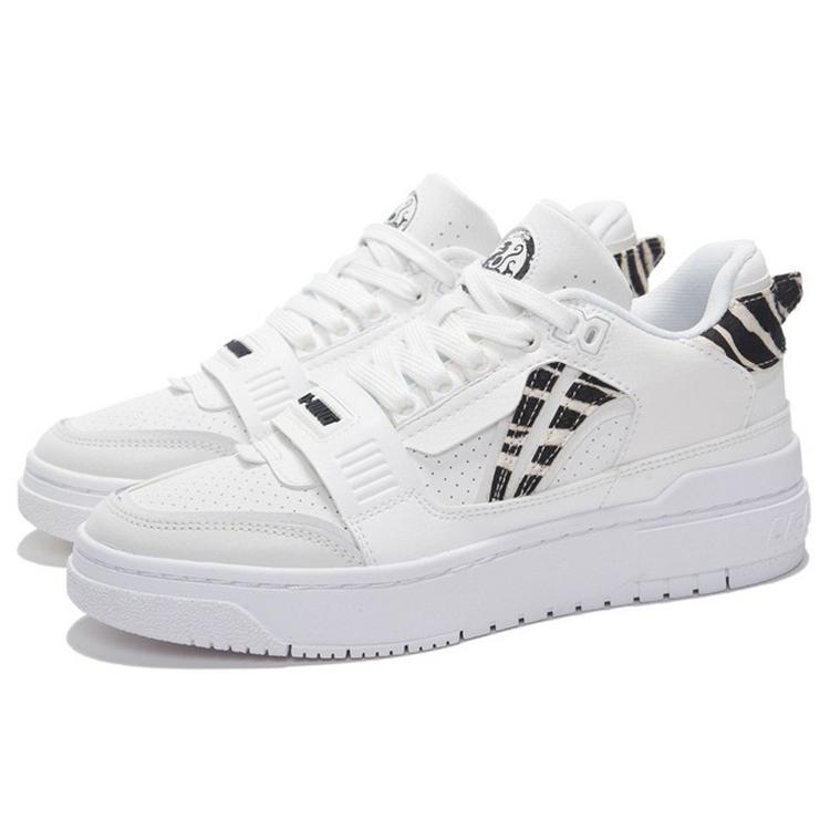Li Ning Rookie Slip Resistant Abrasion Resistant Low top Vintage Basketball Shoes Women's Ecru ABCS004-4