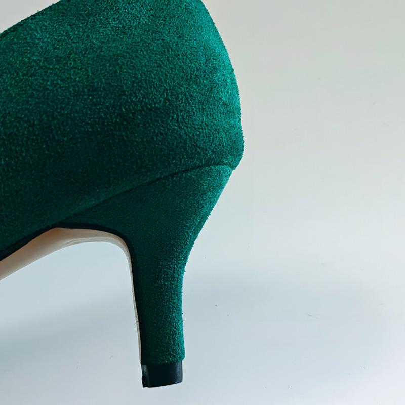 Spring Summer High Heels Women Pumps Party Shoes Elegant Office Lady Middle Heels 5cm Soft Comfortable Daily Wear Black Green Plus Size 42
