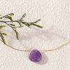 Simple Water Drop Natural Stone Pendant Stainless Steel Clavicle Chain Collars Necklaces For Women Jewelry Gifts Natural Crystal
