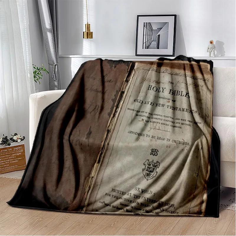 Holy Bible Cross Jesus Pray Soft Plush Blanket,Flannel Blanket Throw Blanket for Living Room Bedroom Bed Sofa Picnic Cover Kids