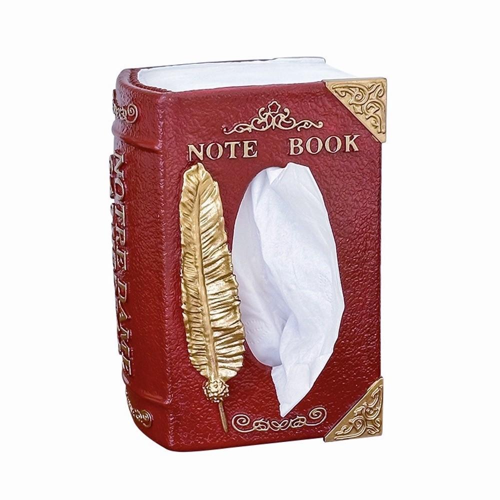 

Creative Design Book Shaped Tissue Box Vintage Style Resin Home Storage Office Decoration Book shape
