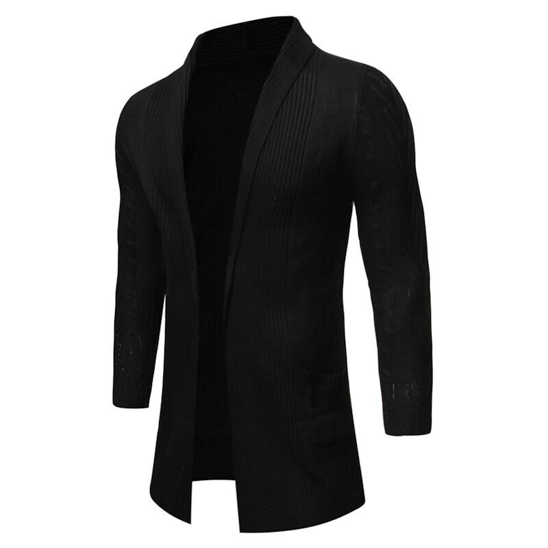 2025 Autum Fashion Men Knitted V Neck Cardigan Men Turn Down Collar Knitted Sweaters Men Solid Color Sweatercoats