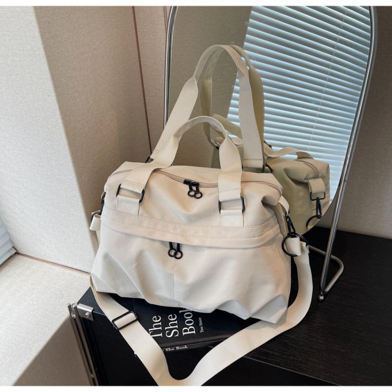 Canvas bag women's large-capacity new autumn and winter versatile simple messenger bag college student commuter tote bag