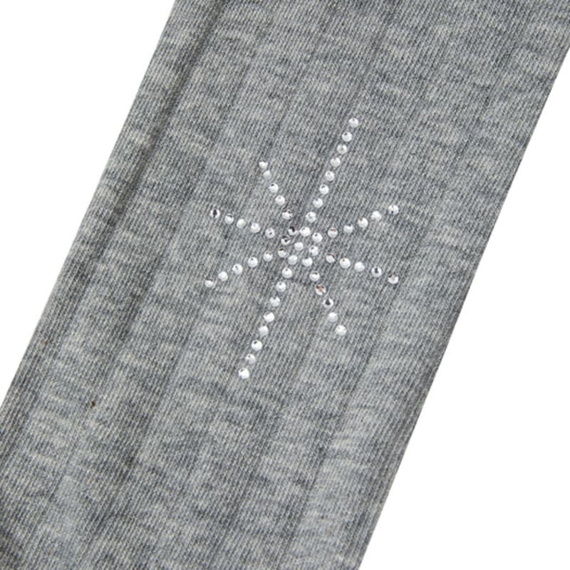 SALTY PEBBLE GLITTERING GEM RIBBED SOCKS [grey]