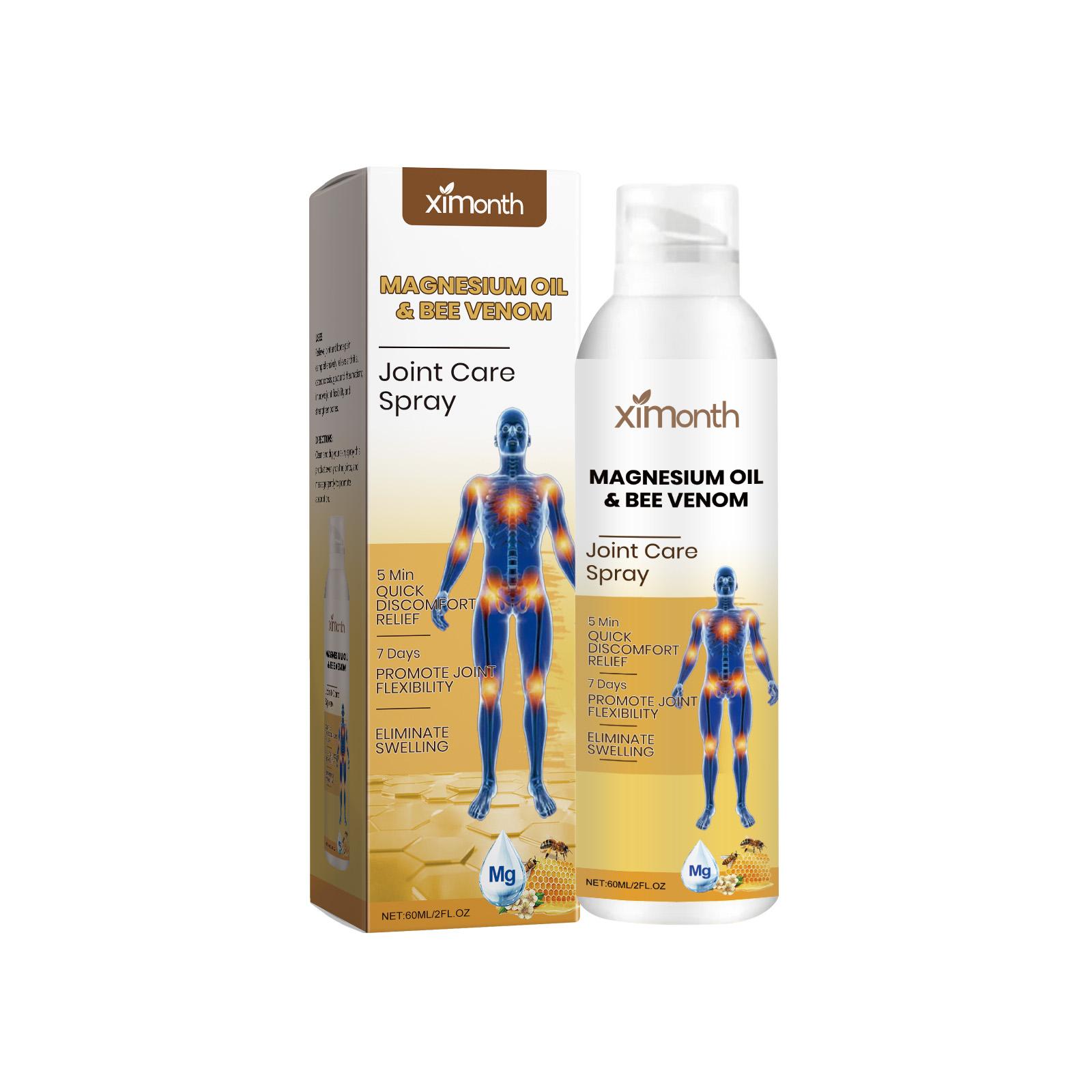 

Ximonth Bee Venom Joint Care Spray - Relieves joint discomfort and stiffness, soothes and moisturizes hands, feet, and knee areas 60ml