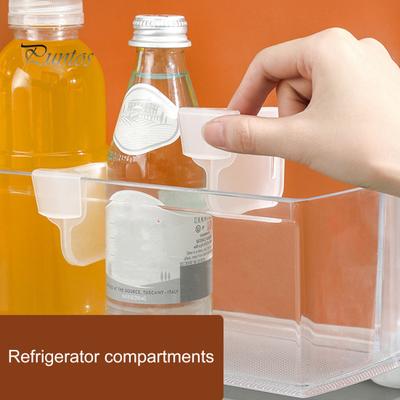 4Pcs Refrigerator Dividers Space Saving Adjustable PP Snap On Fridge Storage Box Dividers Separators for Home
