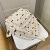 Fashion Bowknot Printed Women's Backpack Corduroy Large Capacity Students Backpack Travel Rucksack Women