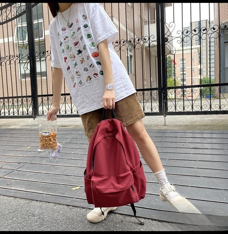 Women's Japanese Style Canvas College Backpack - Casual & Spacious