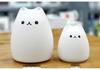 Seven-Color Silicone Cat Lamp: Cute Cartoon Pet Night Light with Warm Atmosphere Glow